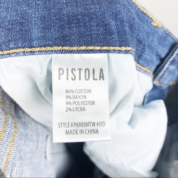 PISTOLA | High Rise Medium Wash Barely Boot Cut Jeans Denim Women’s Size 29 - Picture 8 of 9